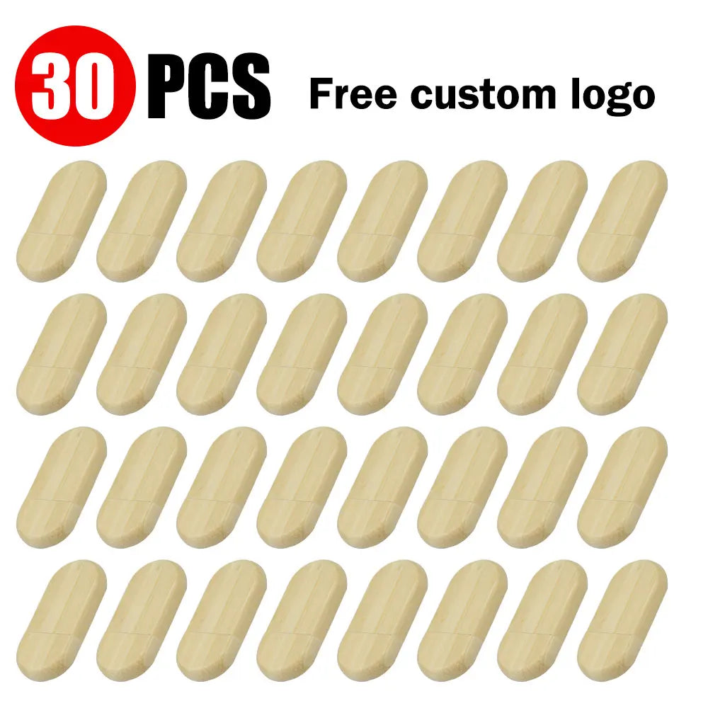 Wooden USB Flash Drive 4–128GB Bulk | Custom Logo Engraved USB Flash Drive PRIMED 4GB 30pcs bamboo China Mainland