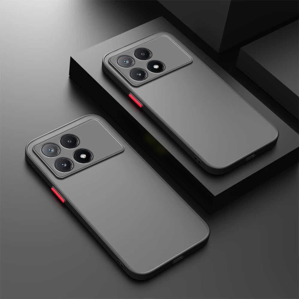 Shockproof Armor Matte Case for Xiaomi Poco PC+TPU Cover Phone Armor Case PRIMED For POCO X4 Pro 5G Black