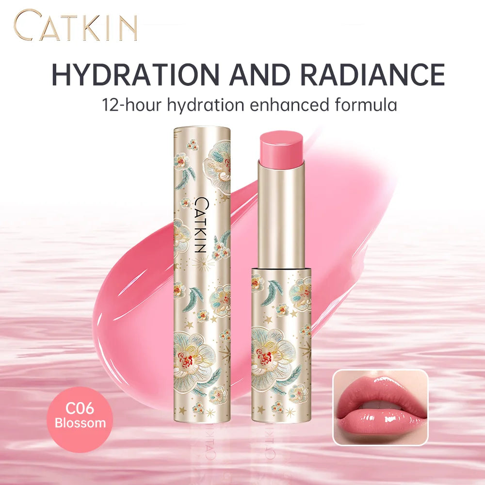 CATKIN WaterGlow Glossy Lip Balm | 12H Hydrating Lip Stick Glossy Lip Balm PRIMED
