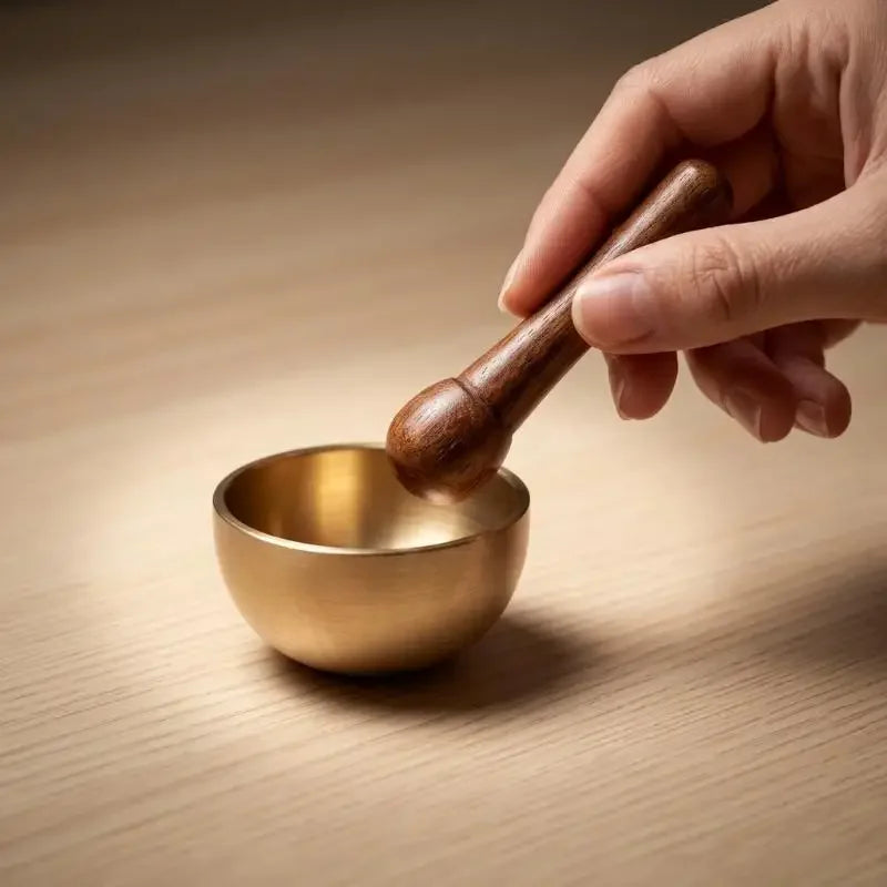 37mm Mini Brass Singing Bowl with Mallet – Meditation & Yoga