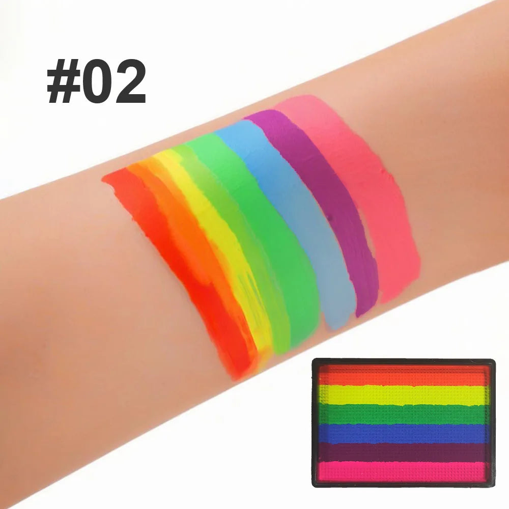 Rainbow Face & Body Paint Palette 25g – Safe, Washable