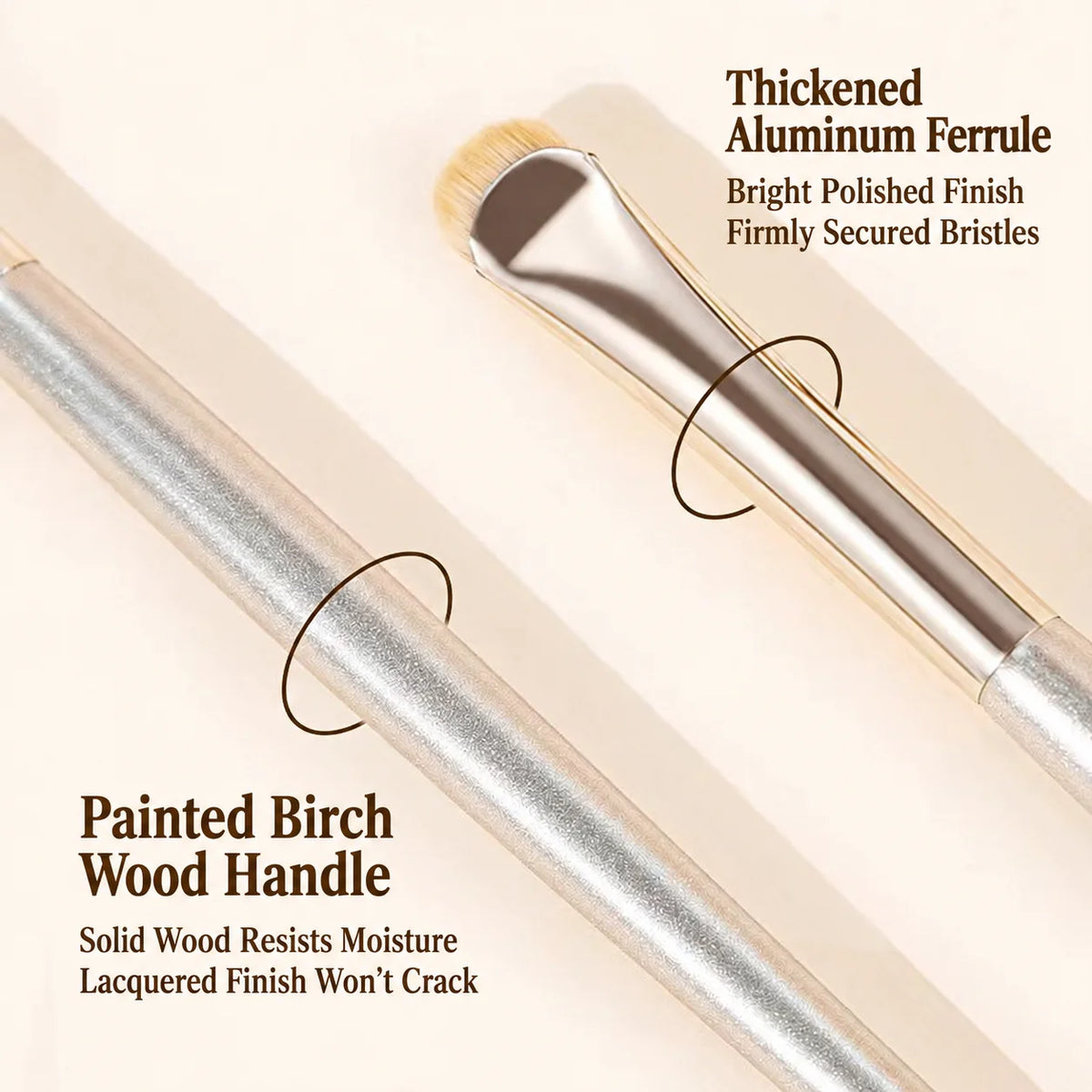 Crescent Angled Under Eye Makeup Brush – Fiber Bristles