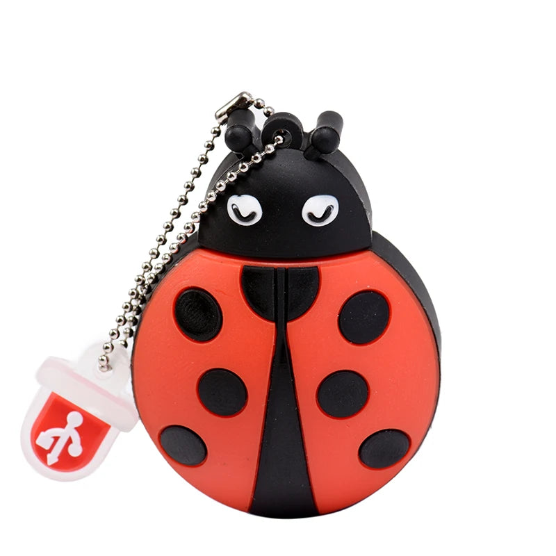 Ladybug USB Flash Drive 2.0 Cartoon Memory Stick 4GB–128GB