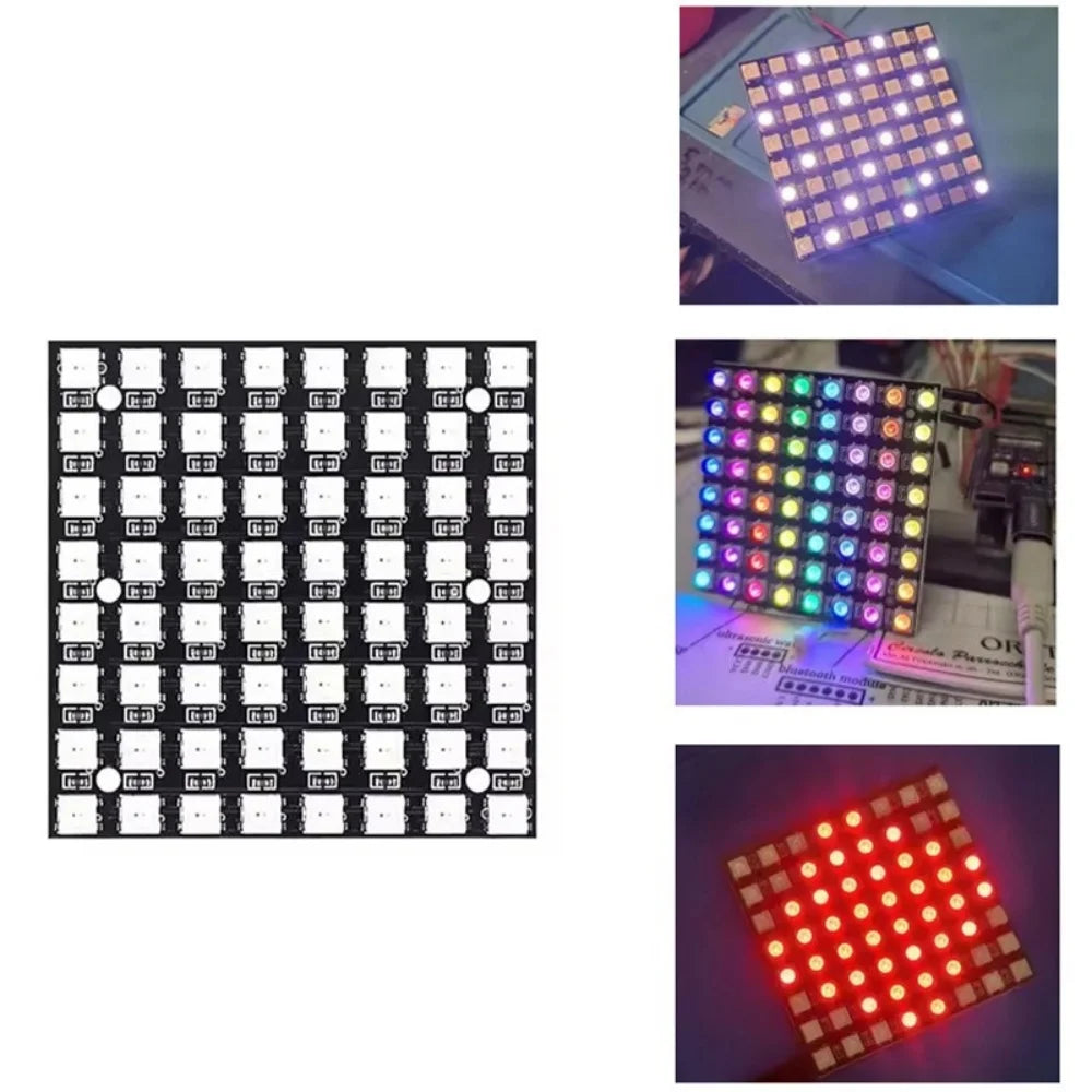 WS2812B 8x8 RGB LED Matrix Module – 64 Addressable Pixels RGB LED Matrix Module PRIMED Default Title