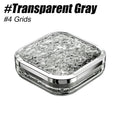 Travel Pill Organizer – 4-Compartment Watertight Portable Case Pill Organizer Case PRIMED Transparent Gray