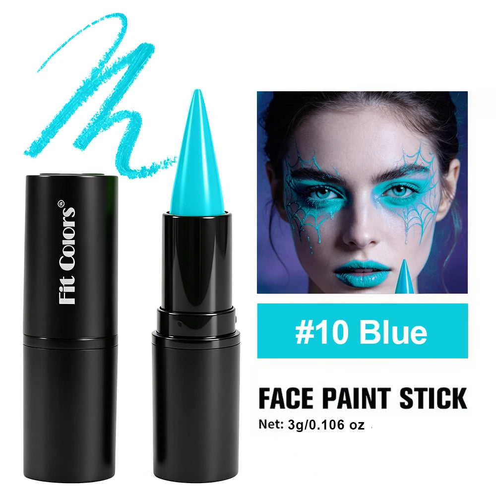 Halloween Face & Body Paint Stick – Waterproof Cosplay Lipstick Face & Body Paint PRIMED 10 3g