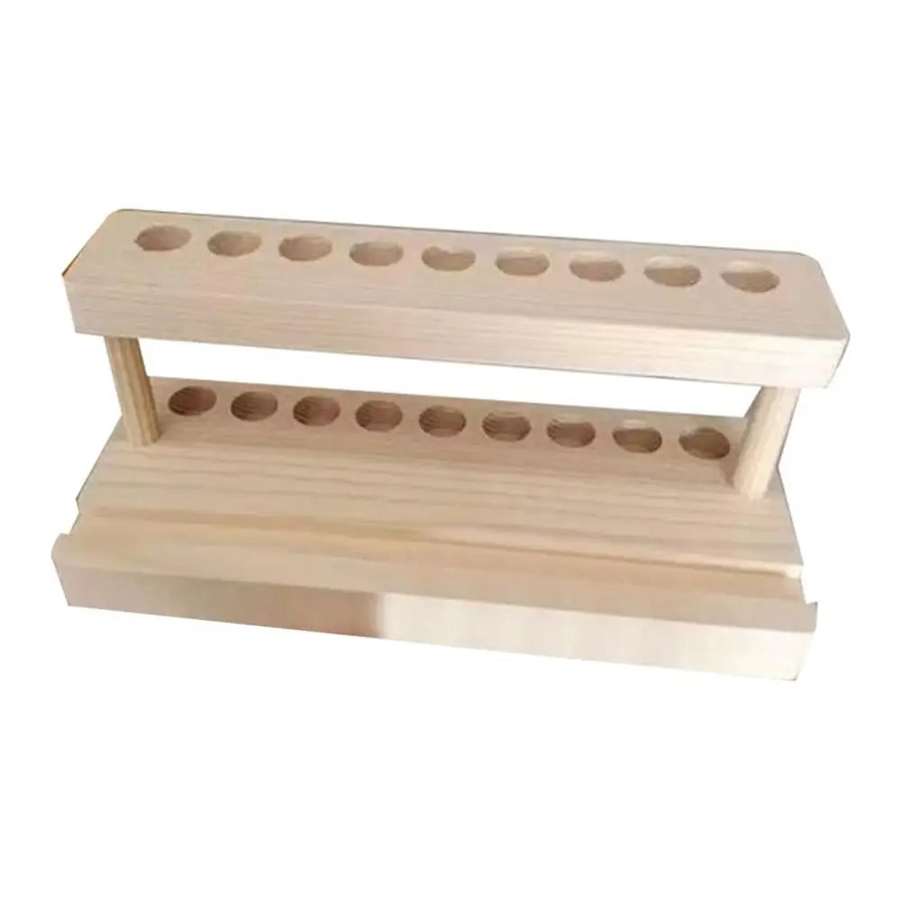 Wooden Crochet Hook Holder – 9-Hole Tabletop Organizer Craft Tool Organizer PRIMED Wooden Color