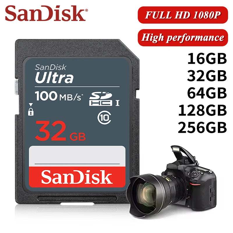 SanDisk SD100 SDXC Card 100MB/s U3 V30 | Camera & Dashcam SD Memory Card PRIMED