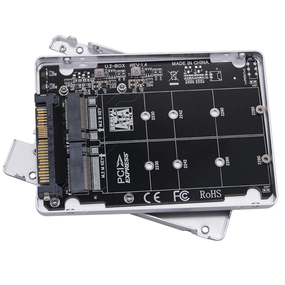 M.2 NVMe NGFF to U.2 SFF-8639 PCIe Adapter Card with Case SSD Adapter Card PRIMED