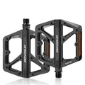 Nylon Bike Platform Pedals – Double DU Bearing & Reflector Bicycle Platform Pedals PRIMED Black