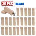 30-Pack Wooden USB 3.0 Flash Drives | Free Custom Logo 4–64GB USB Flash Drive Set PRIMED 4GB Maple wood NO box