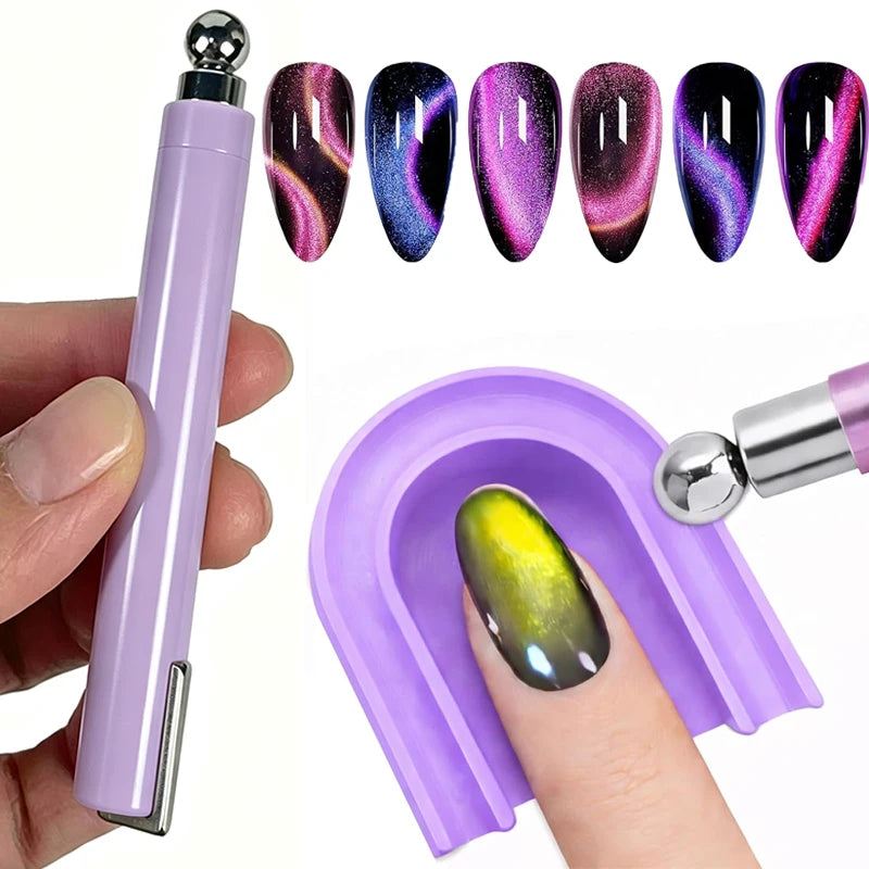 U-Shaped Cat Eye Nail Magnet Guide Tool | DIY Gel Polish
