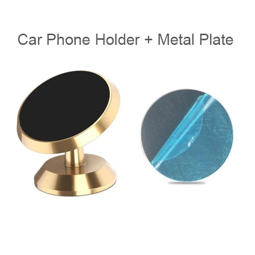 Universal Magnetic Car Phone Holder – Dashboard Mount Car Phone Holder PRIMED Gold-Rotate