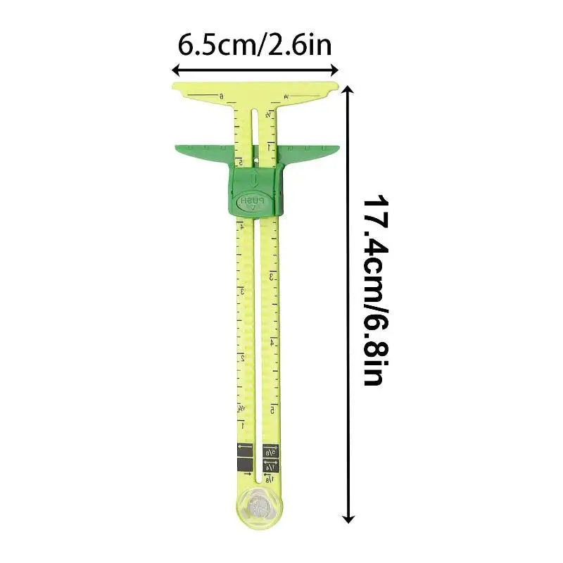 5-in-1 Sliding Sewing Gauge Ruler | Patchwork Tailor Tool