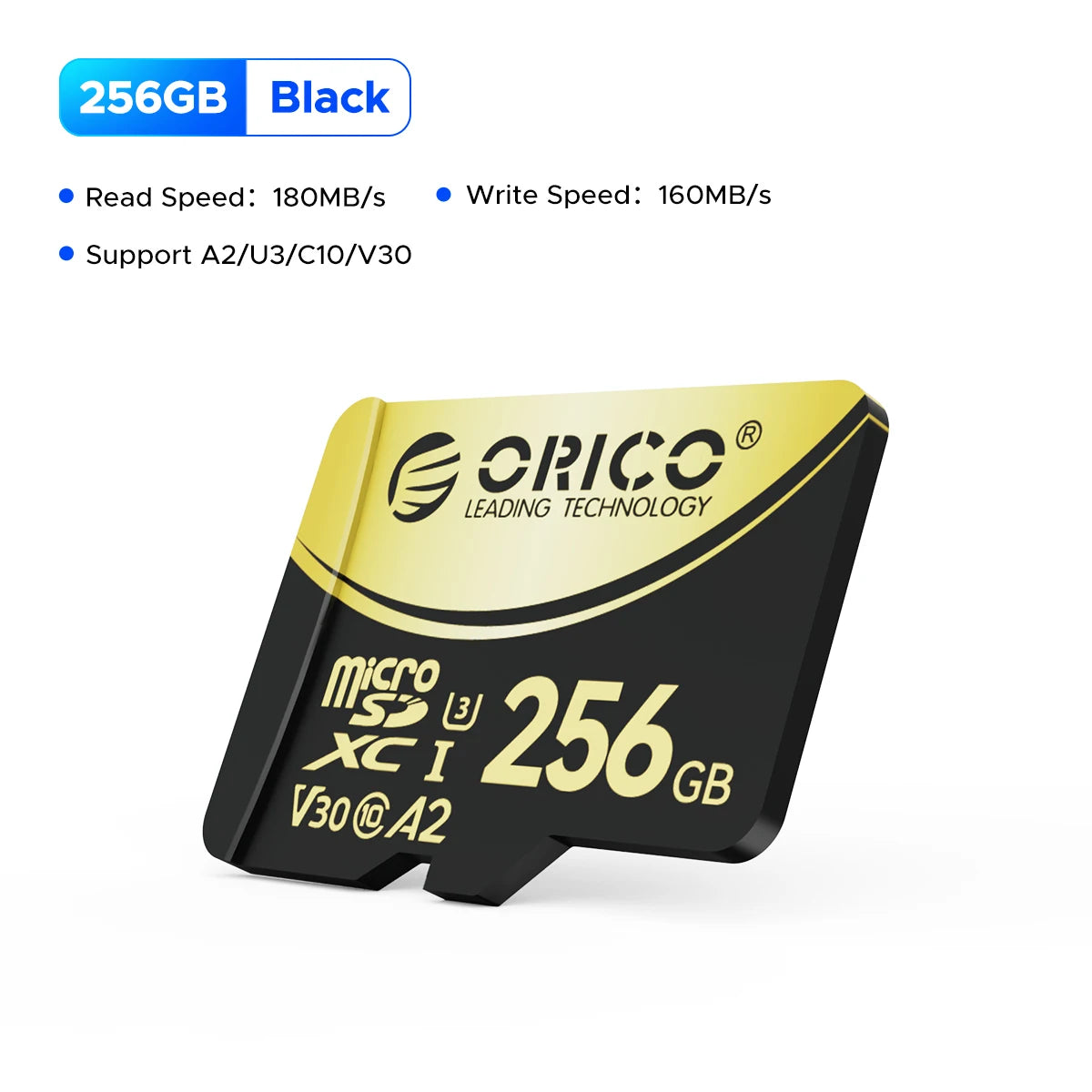 ORICO 512GB microSDXC Card – 180MB/s 4K UHD A2 V30 U3 MicroSD Memory Card PRIMED PRO Plus 256GB China Mainland