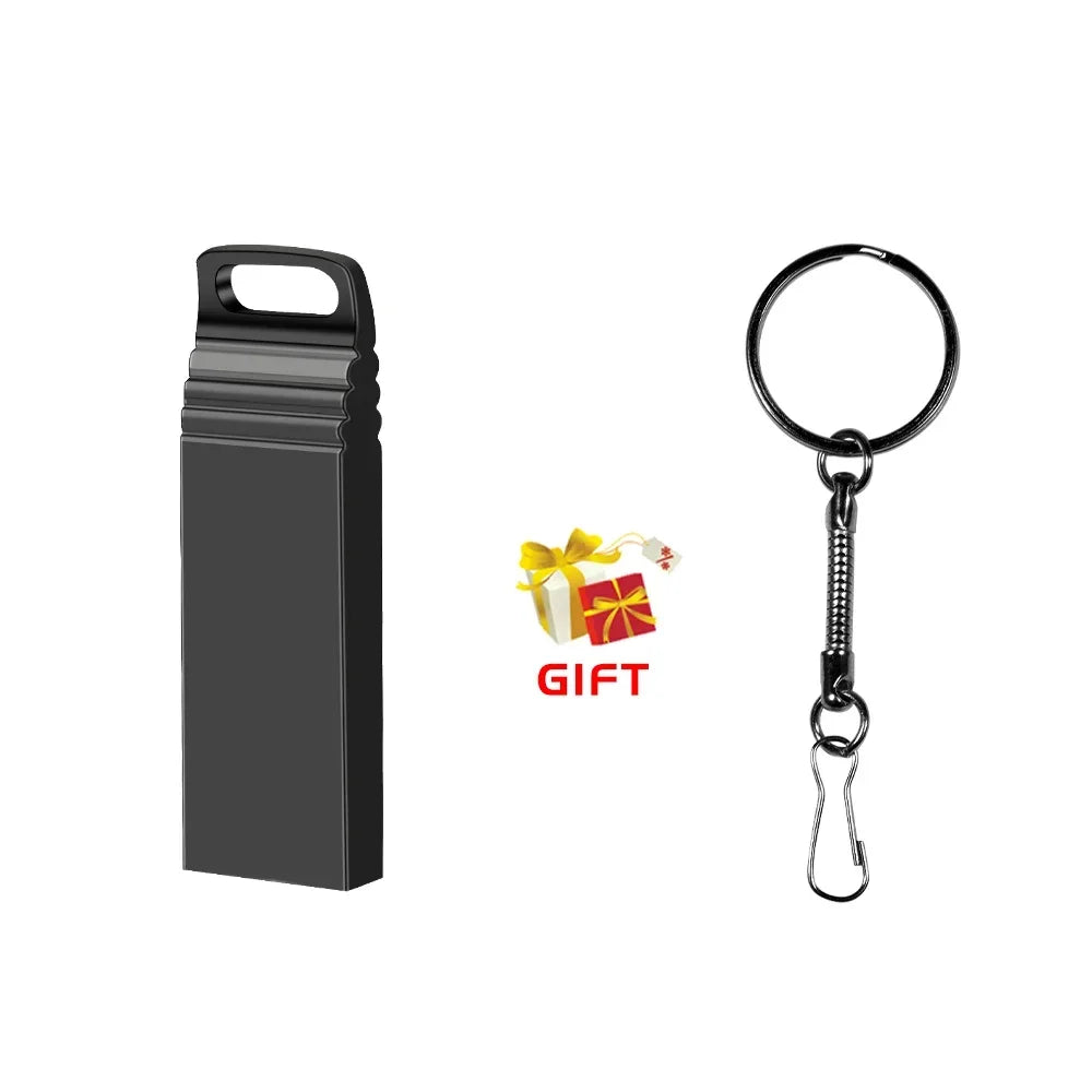 JASTER Mini Metal USB Flash Drive 128GB | Custom Logo Pen Drive USB Flash Drive PRIMED black 64 GB