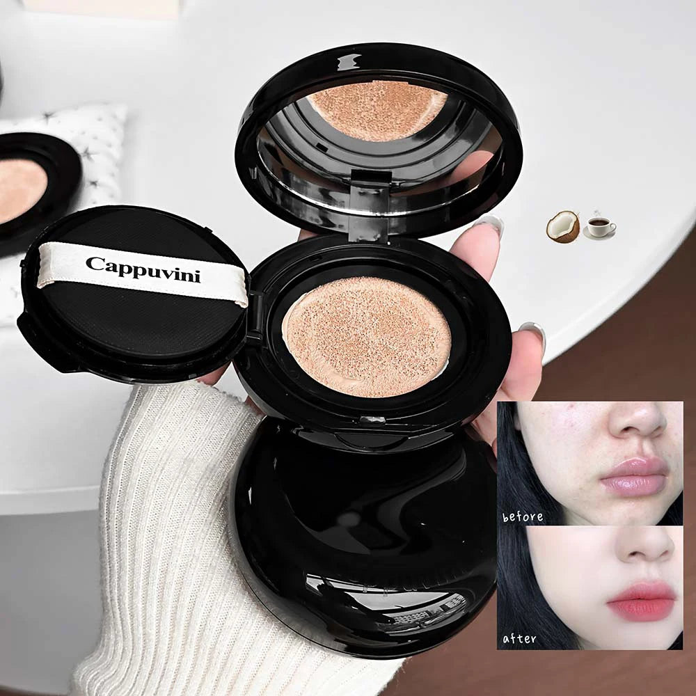 Cappuvini Air Cushion CC Cream – Full Coverage Foundation Air Cushion Foundation PRIMED