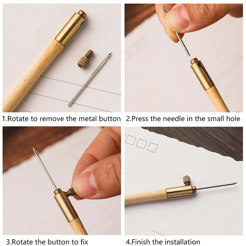 Tambour Embroidery Hook Set – 3 Needles French Crochet Kit