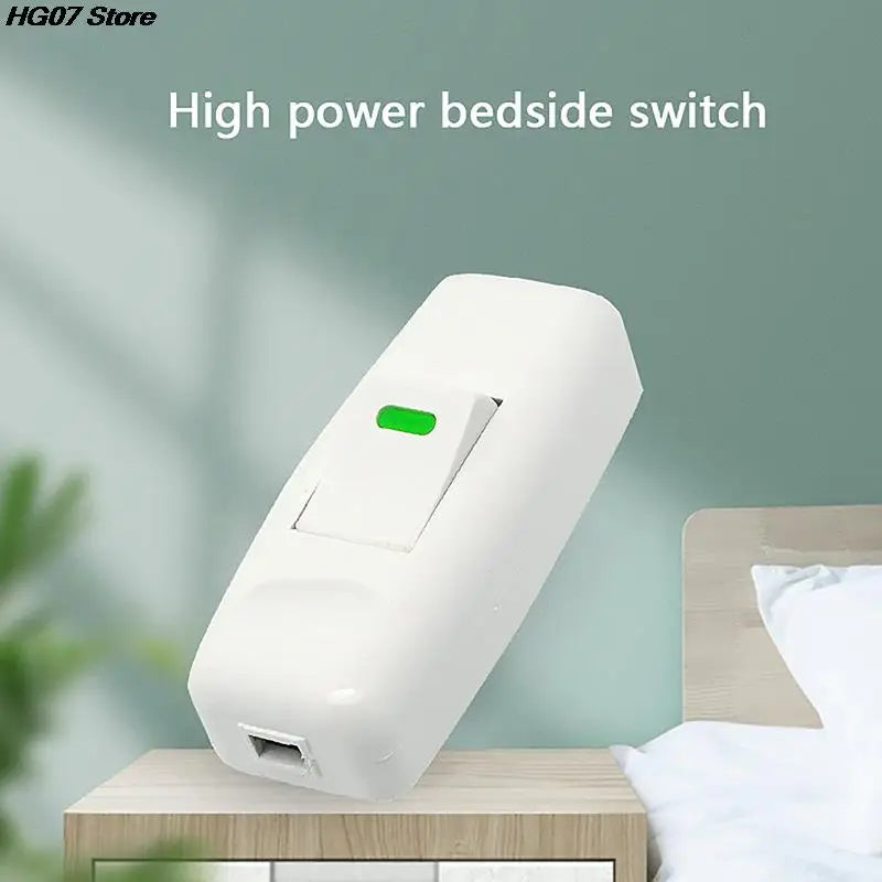 White Inline ON/OFF Cord Switch for Desk Lamp & Table Light