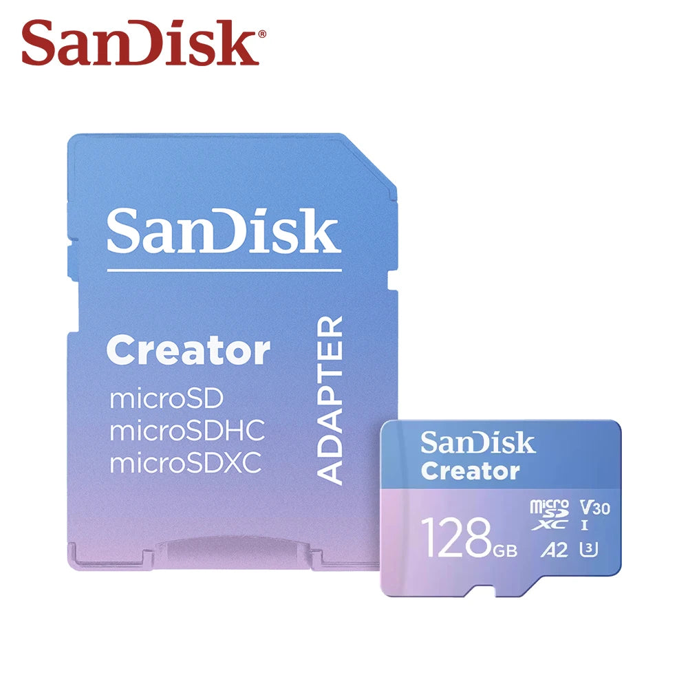 SanDisk V30 A2 microSDXC 128GB/256GB UHS-I Card + Adapter