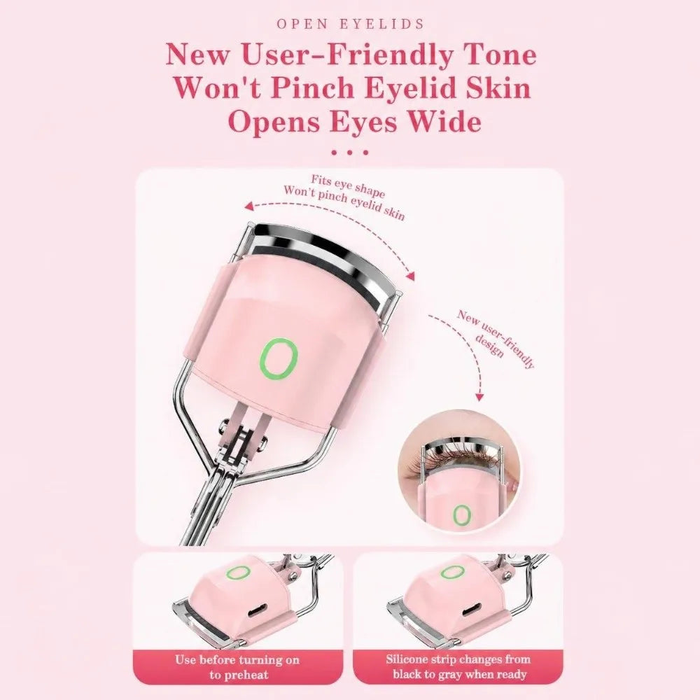Rechargeable Heated Eyelash Curler – 2 Temperature Modes