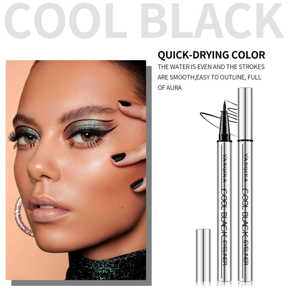 YANQINA Waterproof Liquid Eyeliner Pen – 24HR Precision