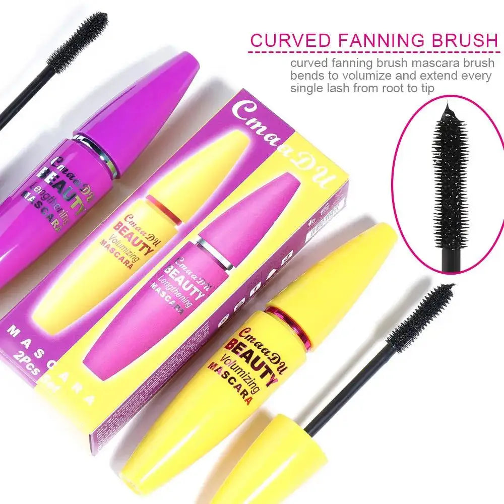 CmaaDu 4D Volumizing Waterproof Mascara – Lengthen & Curl Volumizing Mascara PRIMED