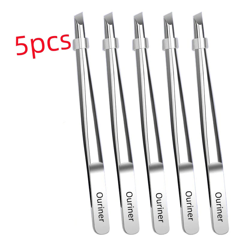 Stainless Steel Slant Tip Eyebrow Tweezers | Precision Beauty