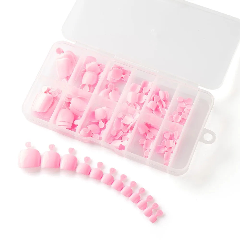 120pcs Press On Toenails – Fake Toe Nail Tips, 12 Sizes