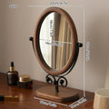 Vintage Oval Vanity Mirror – 360° Rotatable Tabletop Makeup Mirror Tabletop Vanity Mirror PRIMED B