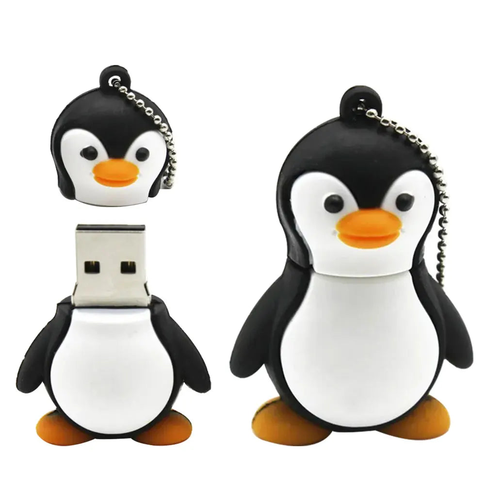 Penguin Cartoon USB Flash Drive 4GB–128GB | Keychain Gift USB Flash Drive PRIMED