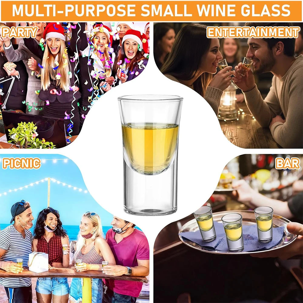 HeY LiLac Mini Shot Glasses Set – Heavy Base Clear Glass Shot Glass Set PRIMED