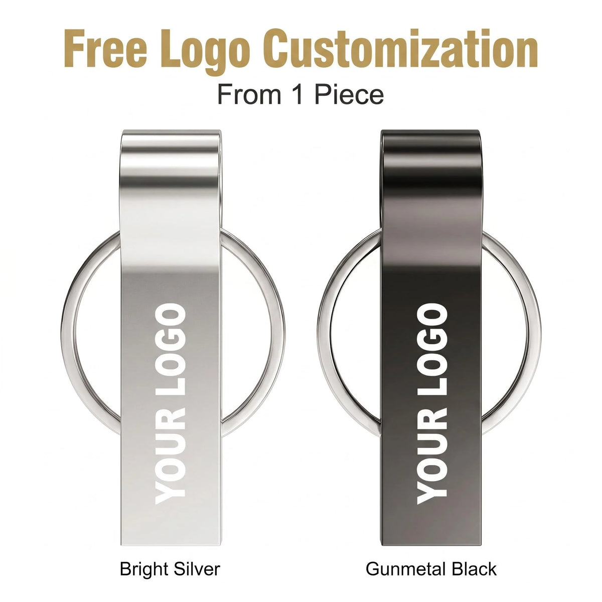 JASTER Mini Metal USB Flash Drive 16–128GB | Custom Logo Key Ring USB Flash Drive PRIMED