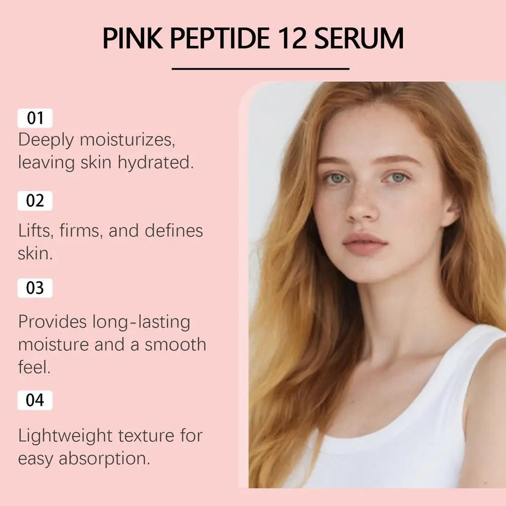 Pink Peptide12 Face Serum 30ml – Firming & Hydrating Essence