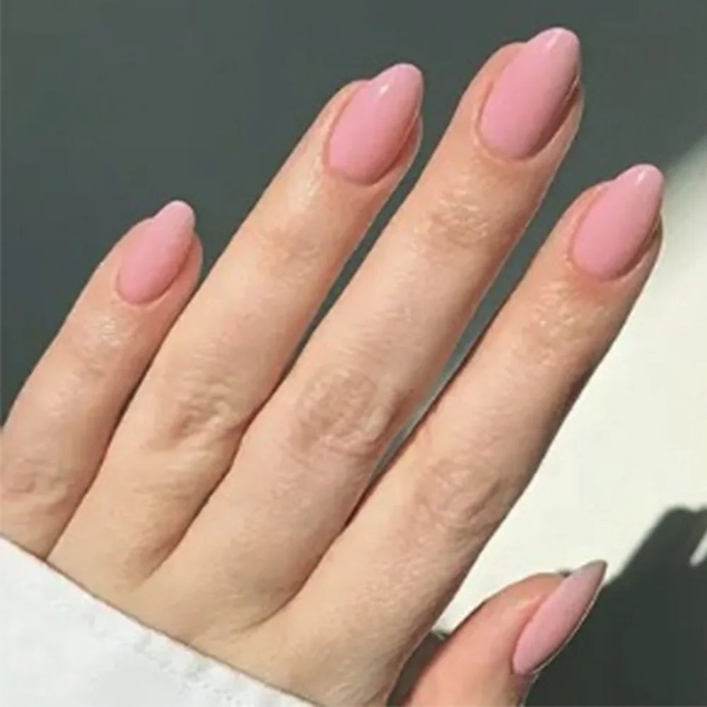 Almond False Nails 24pc – Full Cover French Nail Tips