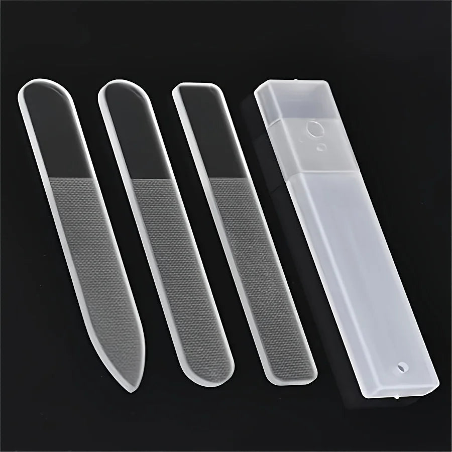 Ouriner 3-Piece Nano Glass Nail File Set | Manicure Buffer