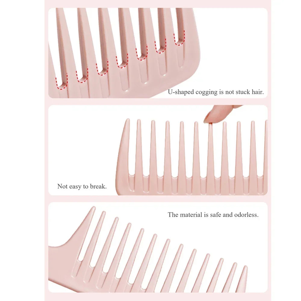 Wide-Tooth Detangling Comb – Heat Resistant, Wet & Dry Use
