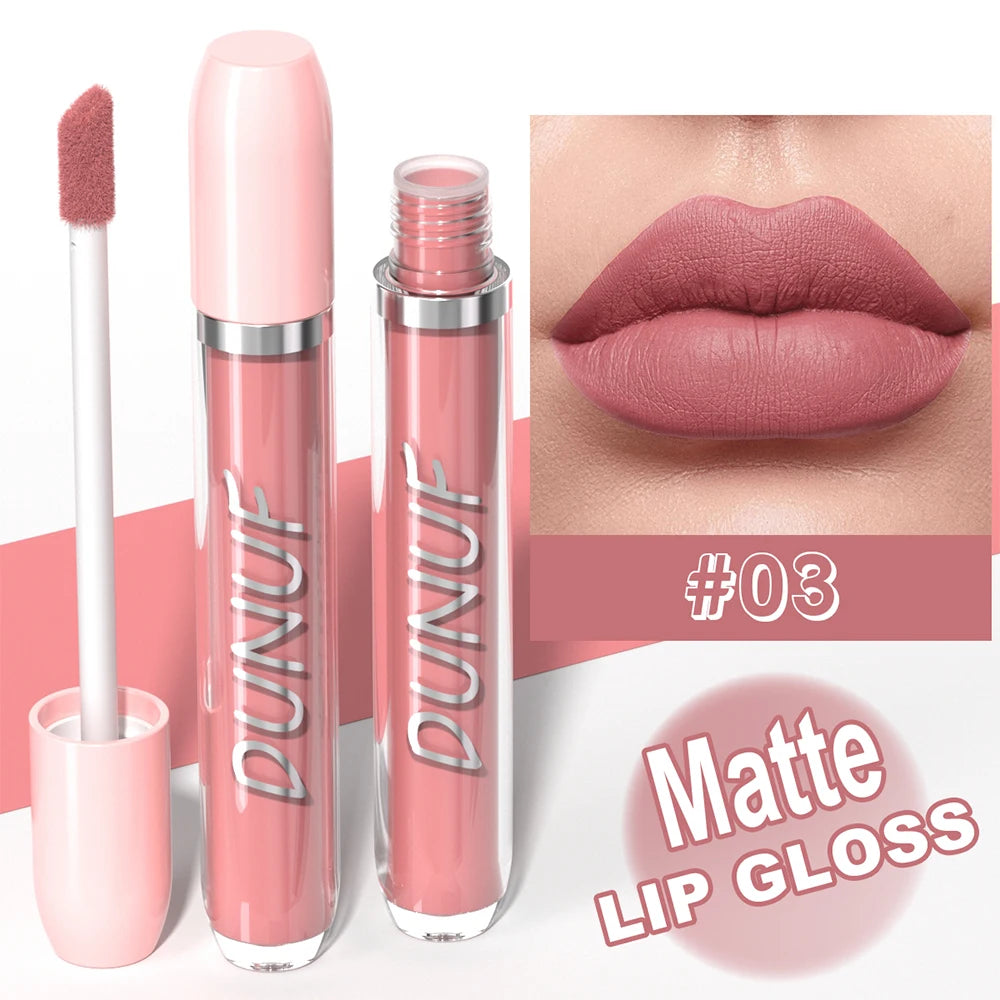 Velvet Matte Liquid Lip Gloss 25 Colors – Waterproof & Long-Lasting