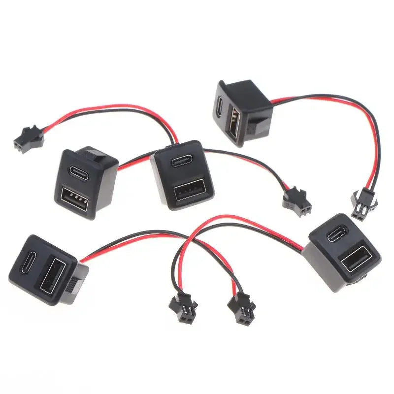 Double Layer USB Type-C Female Socket Connector | 1/2/5 Pack USB Socket Connector PRIMED