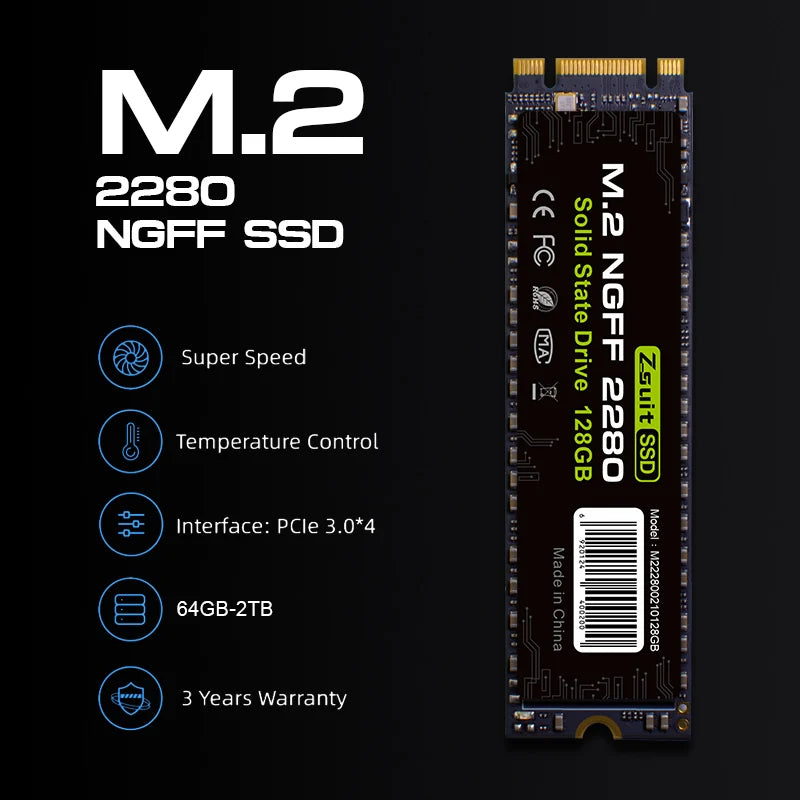 Z-Suite M.2 2280 SATA SSD 512GB 1TB Internal Drive for PC Internal SSD Drive PRIMED