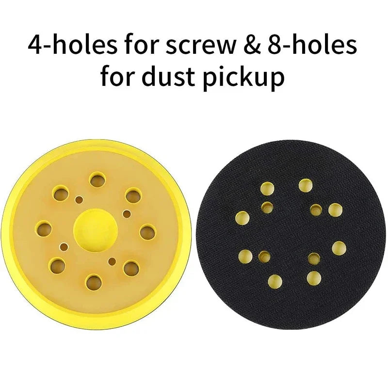 5" 125mm Hook & Loop Sanding Pad – 8-Hole Disc Grinder Backing