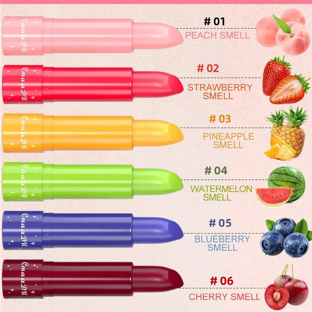 CmaaDu 6-Color Changing Tinted Lip Balm – Waterproof & Nourishing Tinted Lip Balm PRIMED