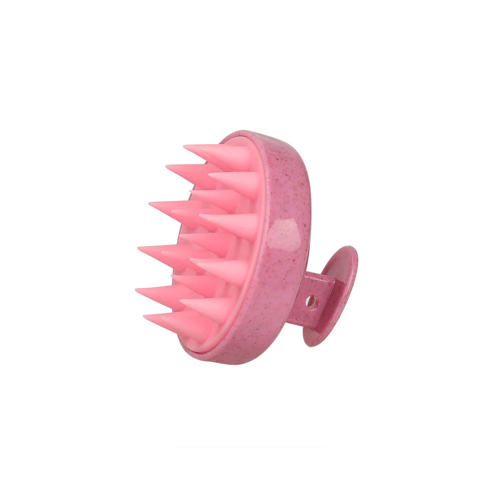 Silicone Scalp Massage Shampoo Brush | Hair Washing Comb Scalp Massage Brush PRIMED 265-pink