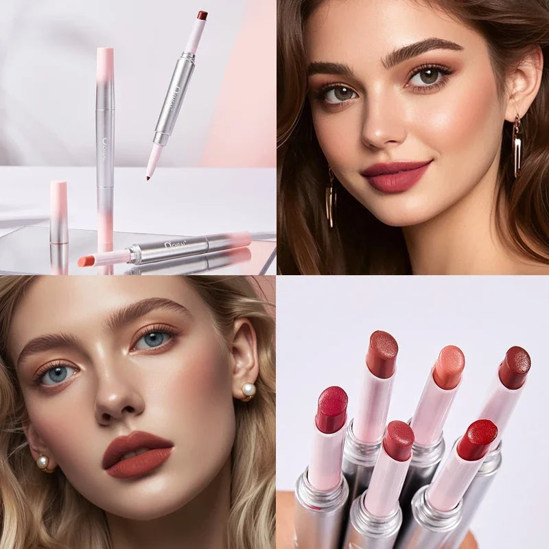 OCHEAL 2-in-1 Matte Lip Liner & Lipstick Pen | Long-Lasting Lip Liner Lipstick PRIMED