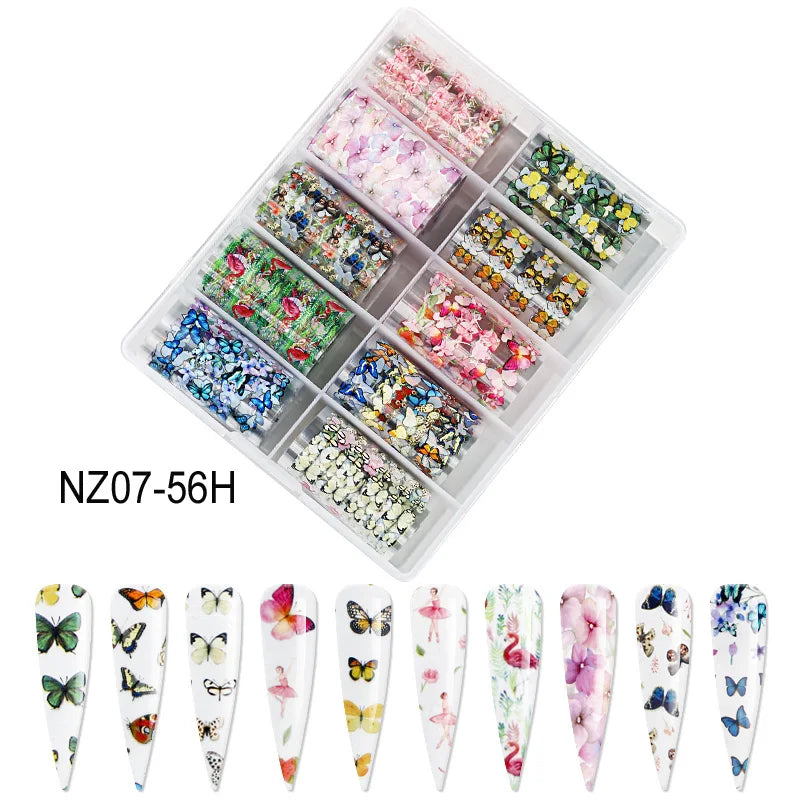 Galaxy Nail Transfer Foils – 10 Rolls, 105 Designs | DIY Nail Art