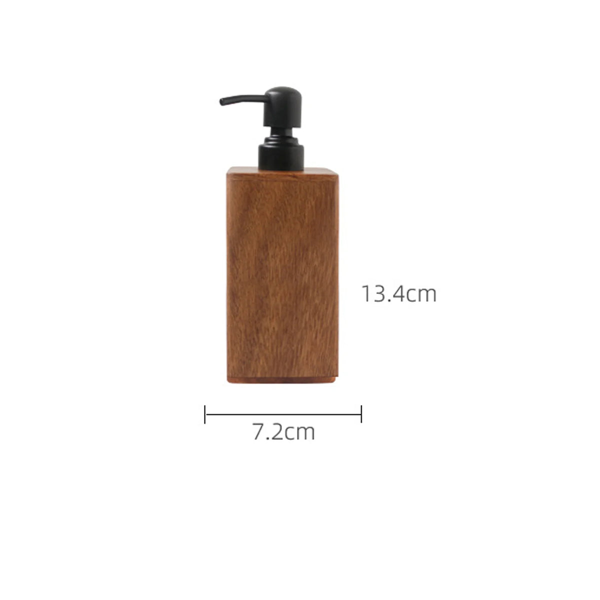 Walnut & Stainless Steel Refillable Soap Dispenser Bottle