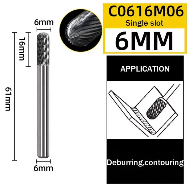Tungsten Carbide Rotary Burr Bit C-Type | Grinding & Deburring
