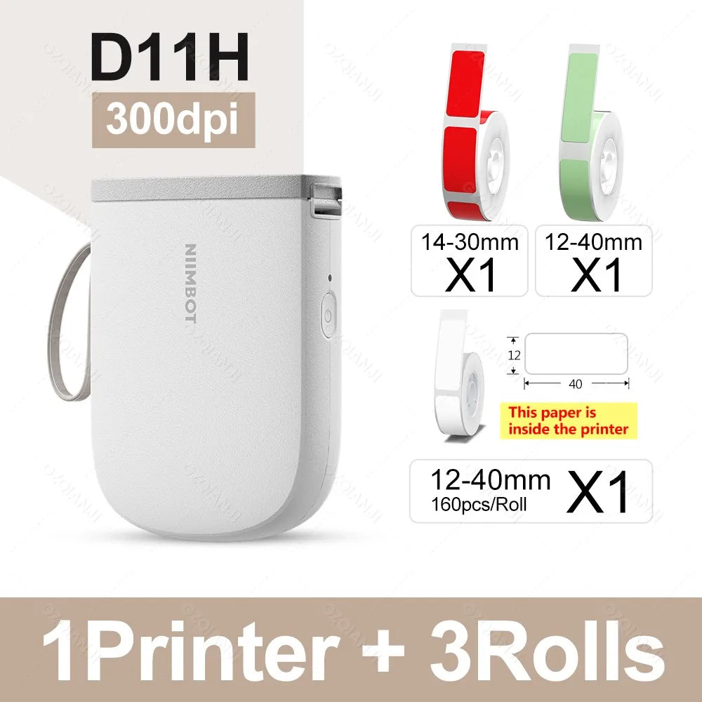 Niimbot D11H 300DPI Bluetooth Portable Thermal Label Printer