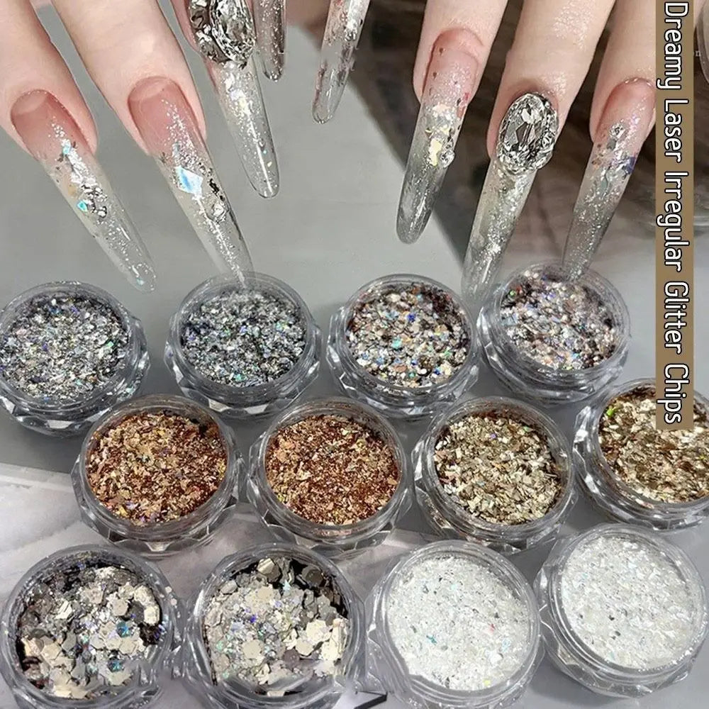 Multicolor Nail Glitter Sequins – Turtle Scale DIY Nail Art