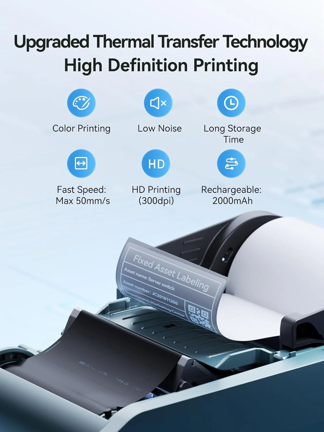 NIIMBOT M2 Bluetooth Thermal Label Printer 300DPI | Portable Thermal Label Printer PRIMED